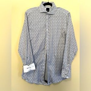 Daniel Hechter Paris Men’s Medium Button Down Long Sleeve No Iron Floral EUC